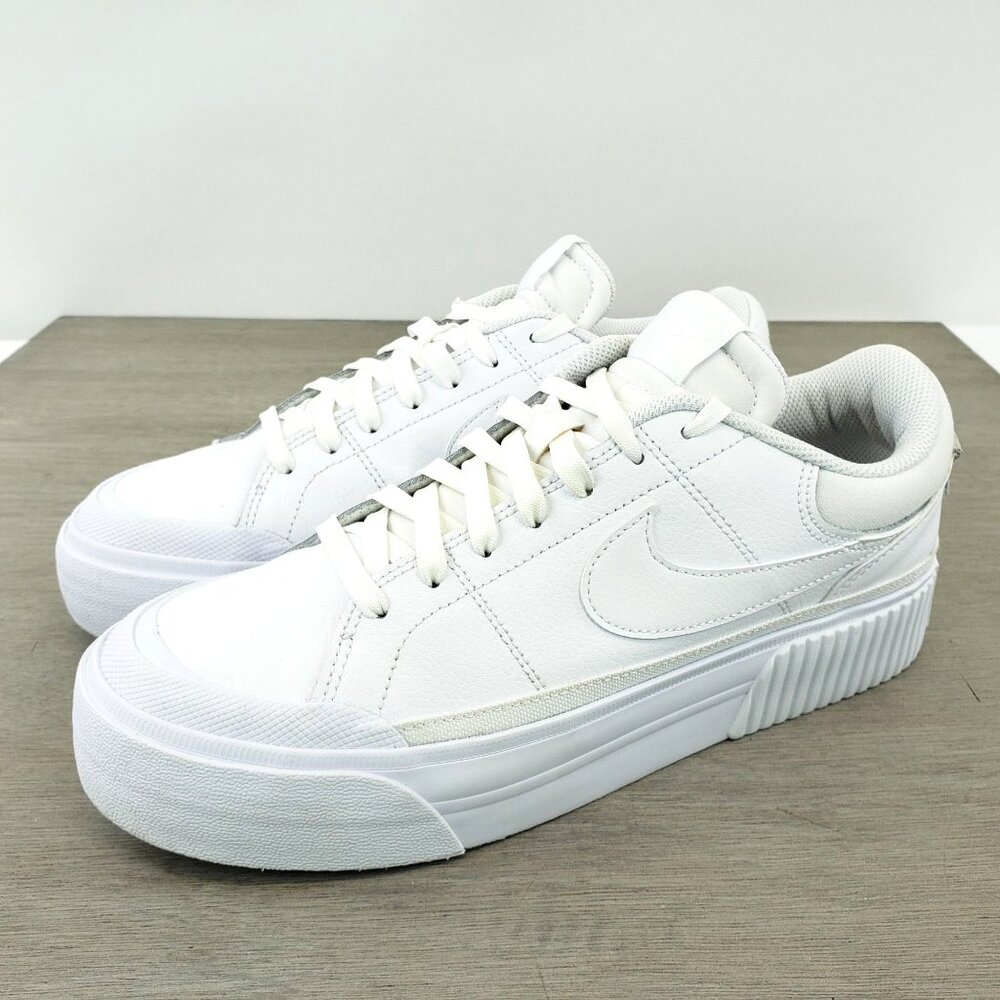 Nike Size 9.5 Court Legacy Lift Platform White Women's Shoes